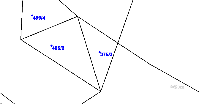 Parcela st. 375/3 v KÚ Císařský, Katastrální mapa