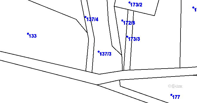 Parcela st. 137/3 v KÚ Královka, Katastrální mapa