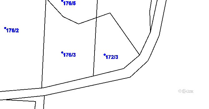Parcela st. 172/3 v KÚ Královka, Katastrální mapa