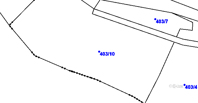 Parcela st. 403/10 v KÚ Královka, Katastrální mapa