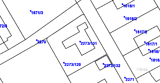 Parcela st. 2273/131 v KÚ Šluknov, Katastrální mapa