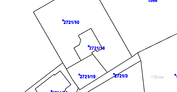 Parcela st. 2721/18 v KÚ Šluknov, Katastrální mapa