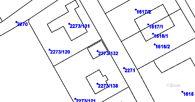 Parcela st. 2273/132 v KÚ Šluknov, Katastrální mapa