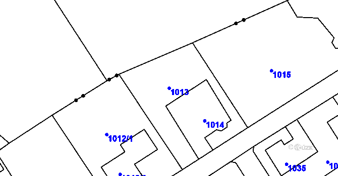 Parcela st. 1013 v KÚ Šluknov, Katastrální mapa