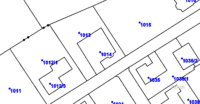 Parcela st. 1014 v KÚ Šluknov, Katastrální mapa