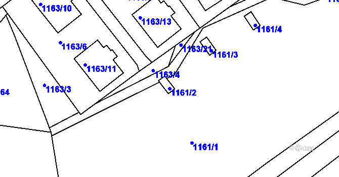 Parcela st. 1161/2 v KÚ Šluknov, Katastrální mapa