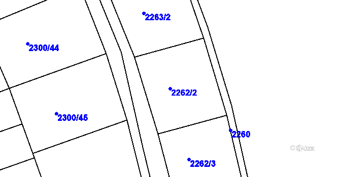 Parcela st. 2262/2 v KÚ Šluknov, Katastrální mapa