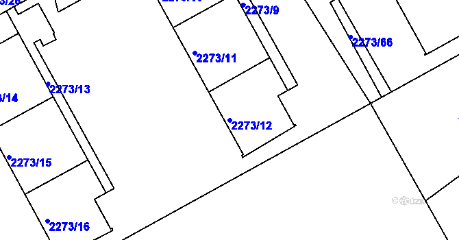 Parcela st. 2273/12 v KÚ Šluknov, Katastrální mapa