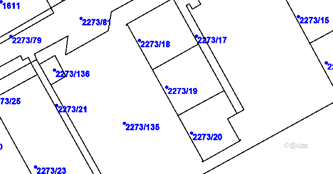 Parcela st. 2273/19 v KÚ Šluknov, Katastrální mapa