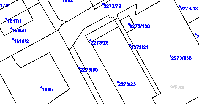 Parcela st. 2273/22 v KÚ Šluknov, Katastrální mapa