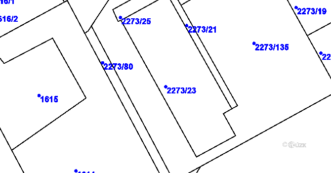 Parcela st. 2273/23 v KÚ Šluknov, Katastrální mapa