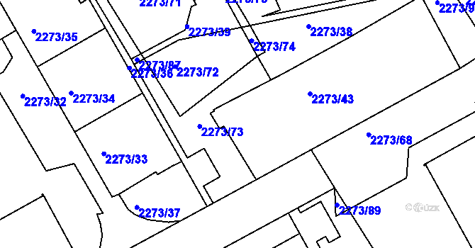 Parcela st. 2273/41 v KÚ Šluknov, Katastrální mapa
