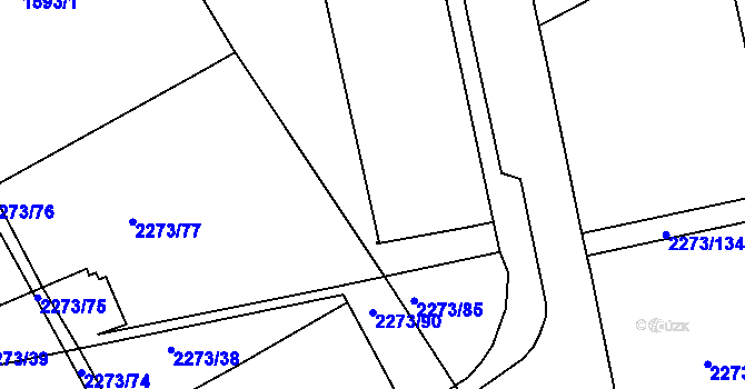 Parcela st. 2273/44 v KÚ Šluknov, Katastrální mapa