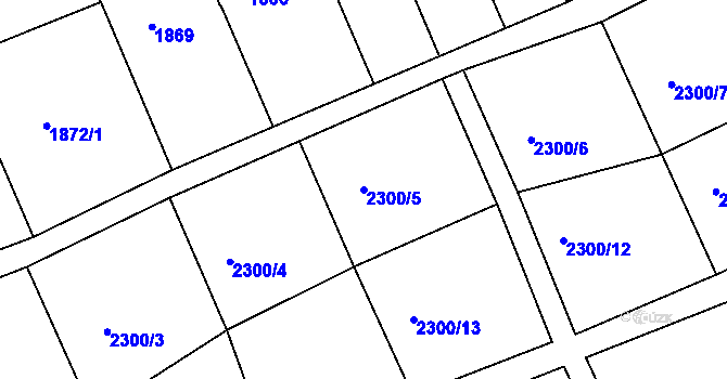 Parcela st. 2300/5 v KÚ Šluknov, Katastrální mapa