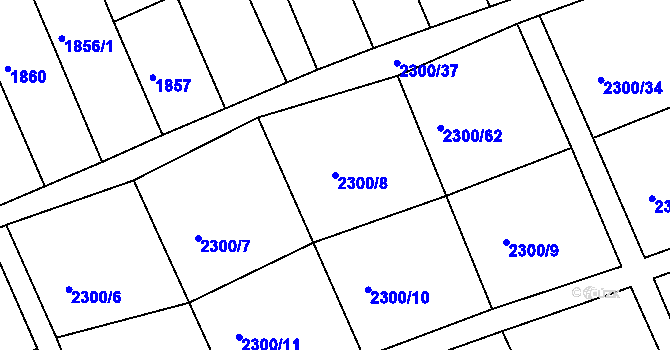 Parcela st. 2300/8 v KÚ Šluknov, Katastrální mapa