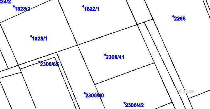 Parcela st. 2300/41 v KÚ Šluknov, Katastrální mapa
