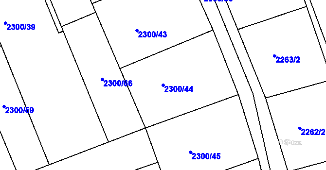 Parcela st. 2300/44 v KÚ Šluknov, Katastrální mapa