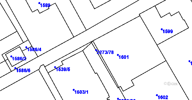 Parcela st. 2273/78 v KÚ Šluknov, Katastrální mapa