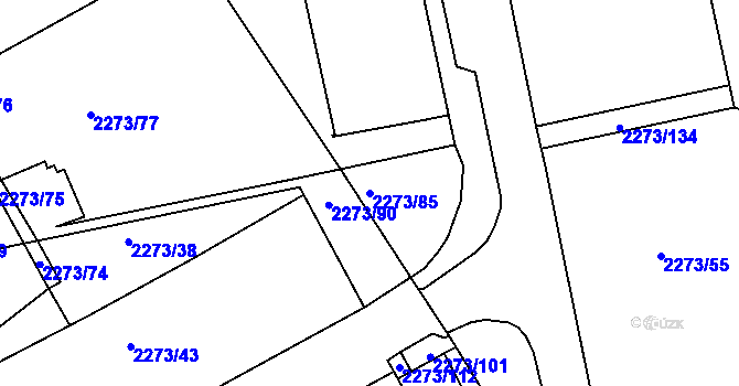 Parcela st. 2273/85 v KÚ Šluknov, Katastrální mapa