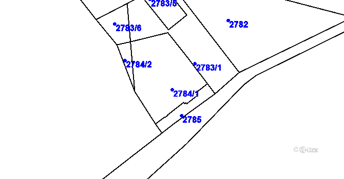 Parcela st. 2784/1 v KÚ Šluknov, Katastrální mapa