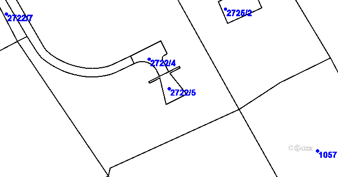 Parcela st. 2722/5 v KÚ Šluknov, Katastrální mapa