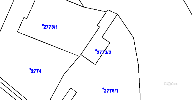 Parcela st. 2773/2 v KÚ Šluknov, Katastrální mapa