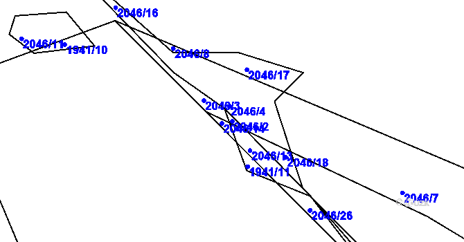 Parcela st. 2046/2 v KÚ Šonov u Broumova, Katastrální mapa