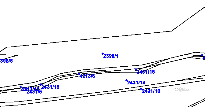 Parcela st. 2398/1 v KÚ Šonov u Broumova, Katastrální mapa