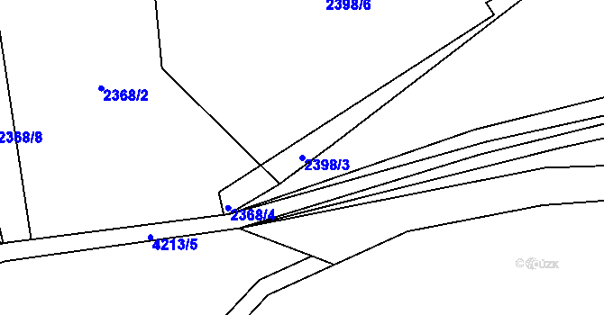 Parcela st. 2398/3 v KÚ Šonov u Broumova, Katastrální mapa