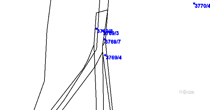 Parcela st. 3769/4 v KÚ Šonov u Broumova, Katastrální mapa