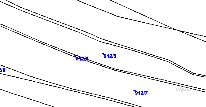 Parcela st. 912/5 v KÚ Šonov u Broumova, Katastrální mapa