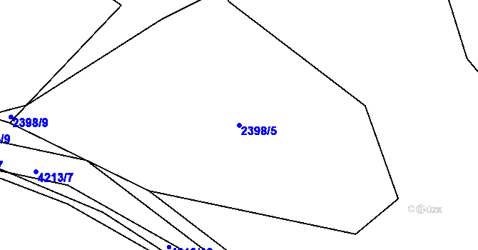 Parcela st. 2398/5 v KÚ Šonov u Broumova, Katastrální mapa