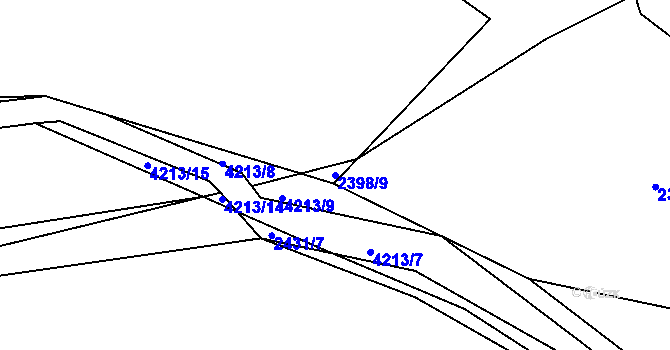 Parcela st. 2398/9 v KÚ Šonov u Broumova, Katastrální mapa
