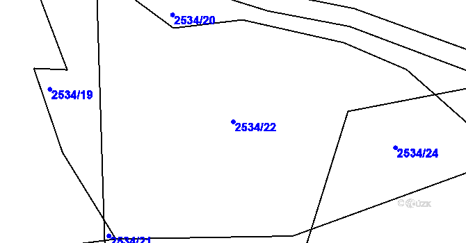 Parcela st. 2534/22 v KÚ Šonov u Broumova, Katastrální mapa