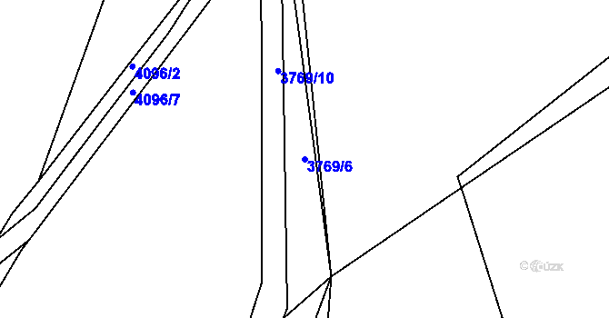Parcela st. 3769/6 v KÚ Šonov u Broumova, Katastrální mapa