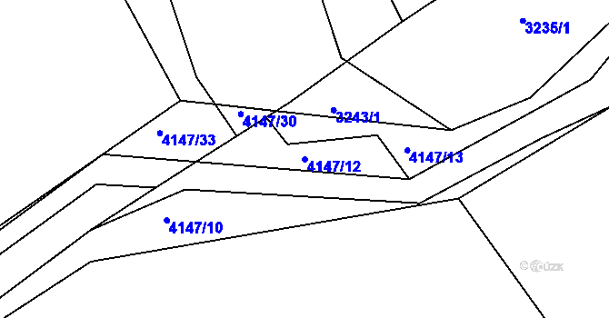 Parcela st. 4147/12 v KÚ Šonov u Broumova, Katastrální mapa