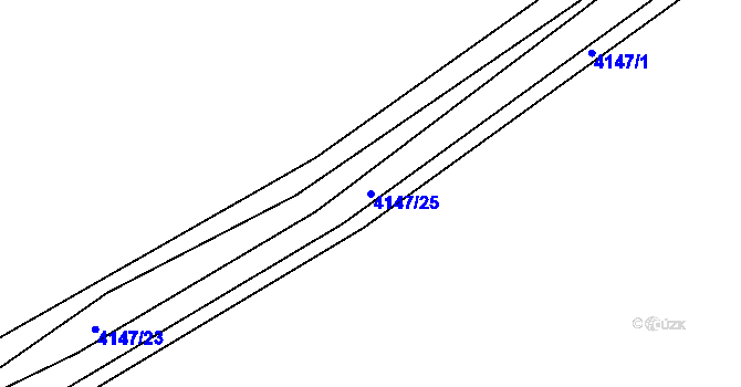 Parcela st. 4147/25 v KÚ Šonov u Broumova, Katastrální mapa