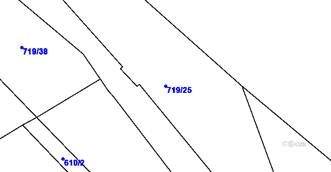 Parcela st. 719/25 v KÚ Šonov u Nového Města nad Metují, Katastrální mapa
