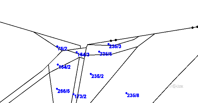 Parcela st. 235/5 v KÚ Šonov u Nového Města nad Metují, Katastrální mapa