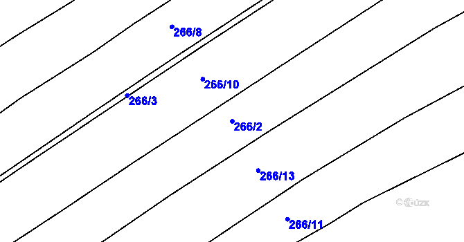Parcela st. 266/2 v KÚ Šonov u Nového Města nad Metují, Katastrální mapa
