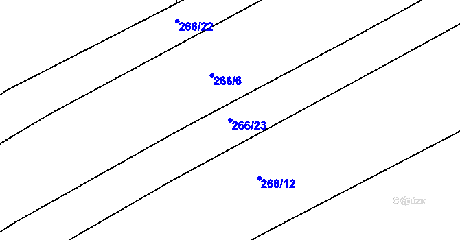 Parcela st. 266/23 v KÚ Šonov u Nového Města nad Metují, Katastrální mapa