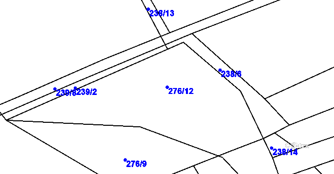 Parcela st. 276/12 v KÚ Šonov u Nového Města nad Metují, Katastrální mapa