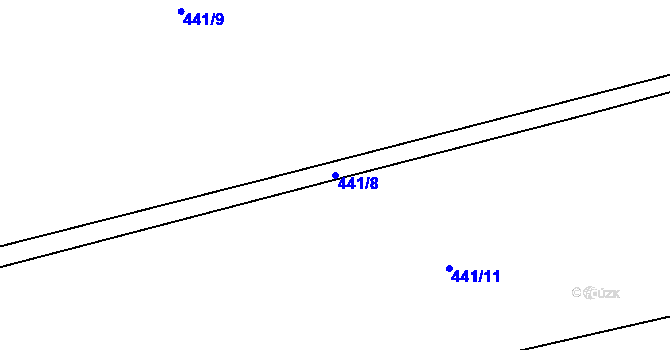 Parcela st. 441/8 v KÚ Šonov u Nového Města nad Metují, Katastrální mapa