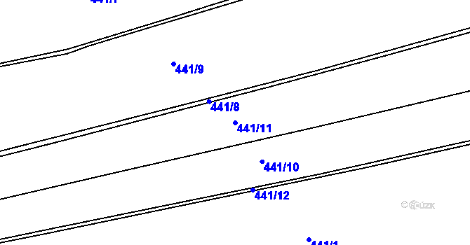 Parcela st. 441/11 v KÚ Šonov u Nového Města nad Metují, Katastrální mapa