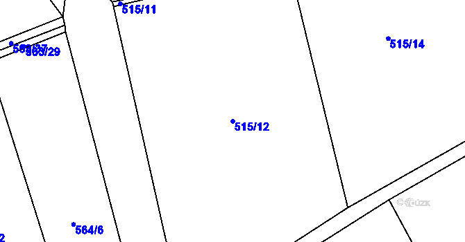 Parcela st. 515/12 v KÚ Šonov u Nového Města nad Metují, Katastrální mapa