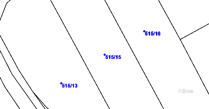 Parcela st. 515/15 v KÚ Šonov u Nového Města nad Metují, Katastrální mapa