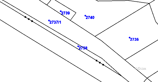 Parcela st. 2737 v KÚ Šošůvka, Katastrální mapa