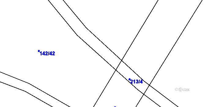 Parcela st. 213/18 v KÚ Hranické Loučky, Katastrální mapa