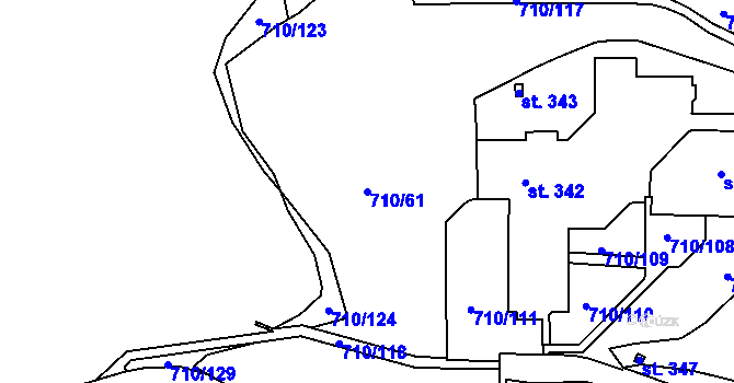 Parcela st. 710/61 v KÚ Bedřichov v Krkonoších, Katastrální mapa