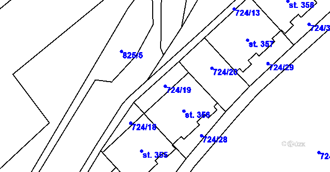 Parcela st. 724/19 v KÚ Bedřichov v Krkonoších, Katastrální mapa